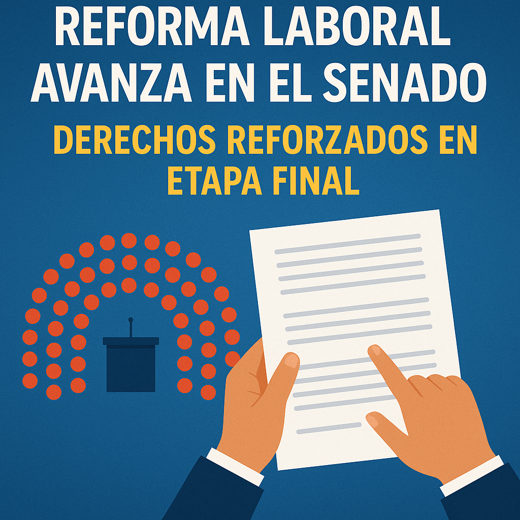 “Reforma laboral avanza en el Senado: derechos reforzados en etapa final” “Reforma laboral avanza en el Senado: derechos reforzados en etapa final”