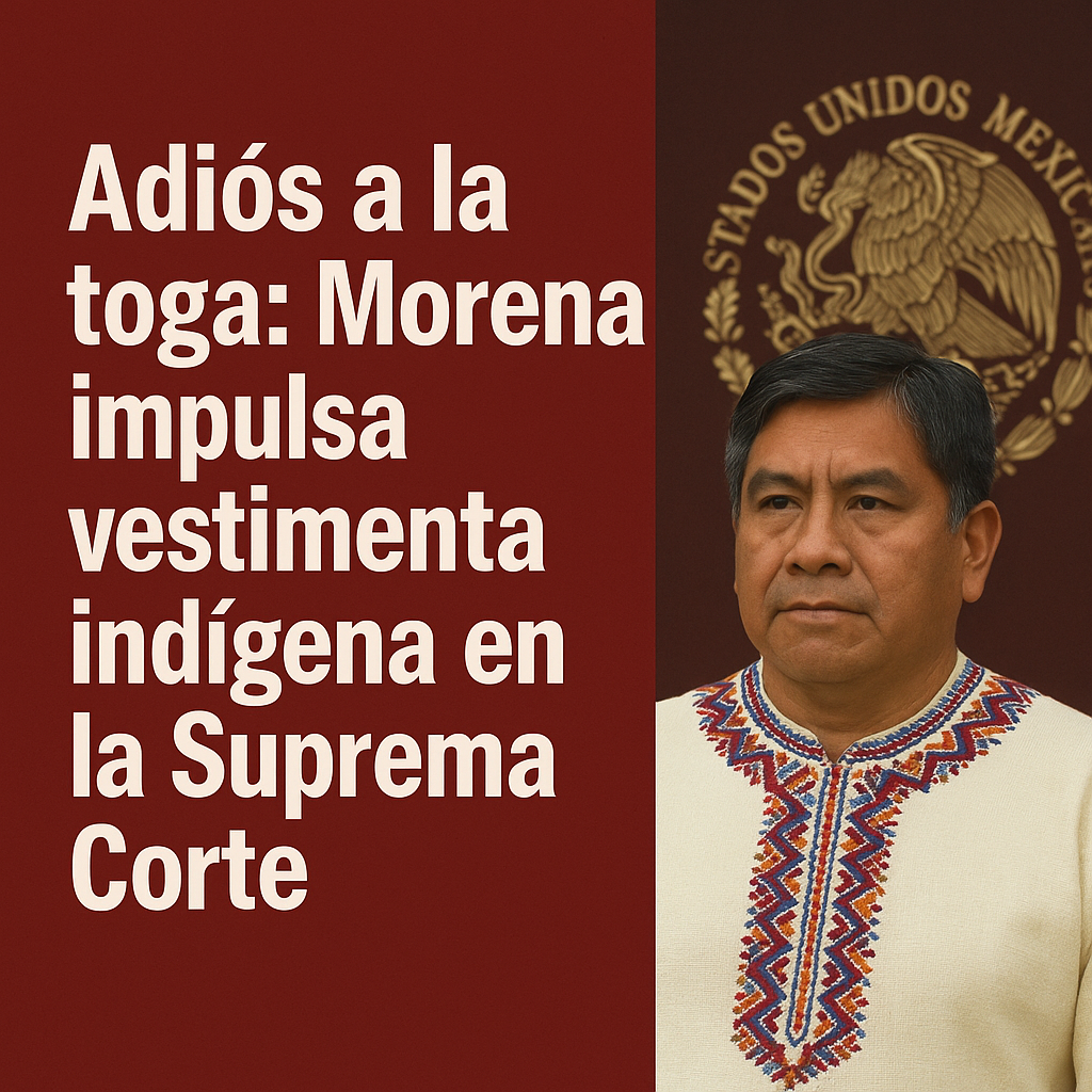 “Adiós a la toga: Morena impulsa vestimenta indígena en la Suprema Corte” “Adiós a la toga: Morena impulsa vestimenta indígena en la Suprema Corte”