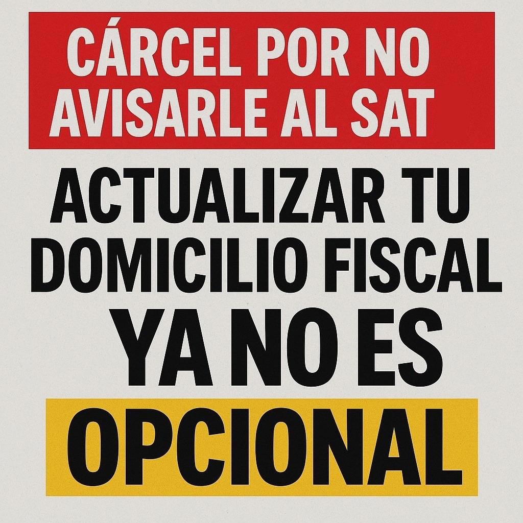 SAT no perdona: hasta 3 años de prisión por no actualizar tu domicilio fiscal SAT no perdona: hasta 3 años de prisión por no actualizar tu domicilio fiscal