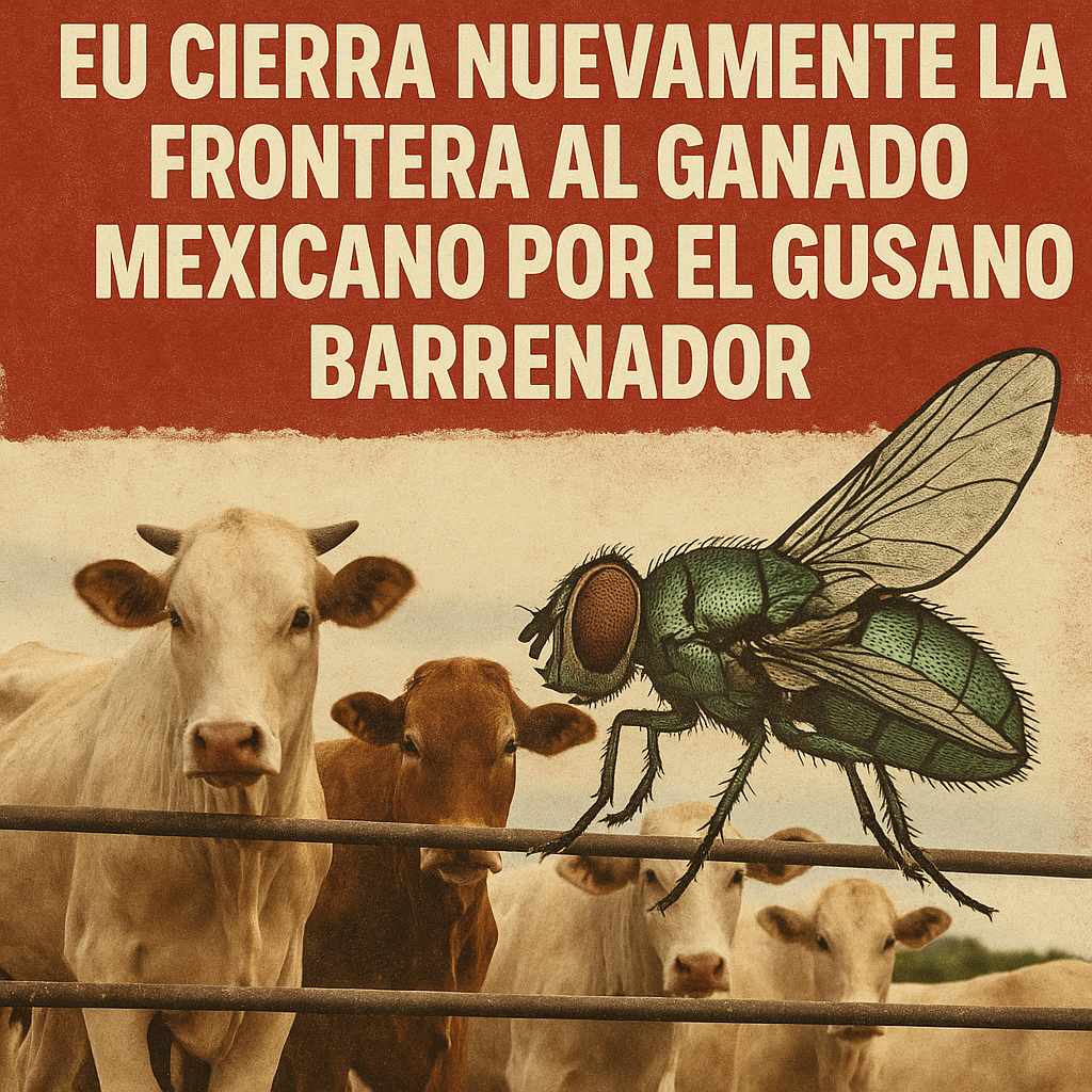 ¡Alarma ganadera! EU cierra nuevamente la frontera al ganado mexicano por el gusano barrenador ¡Alarma ganadera! EU cierra nuevamente la frontera al ganado mexicano por el gusano barrenador