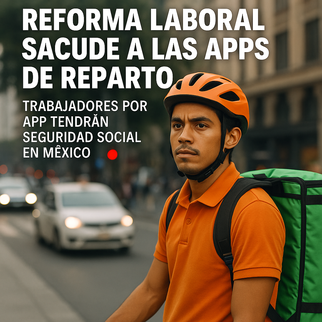 Reforma laboral sacude a las apps de reparto: trabajadores por app tendrán seguridad social en México Reforma laboral sacude a las apps de reparto: trabajadores por app tendrán seguridad social en México