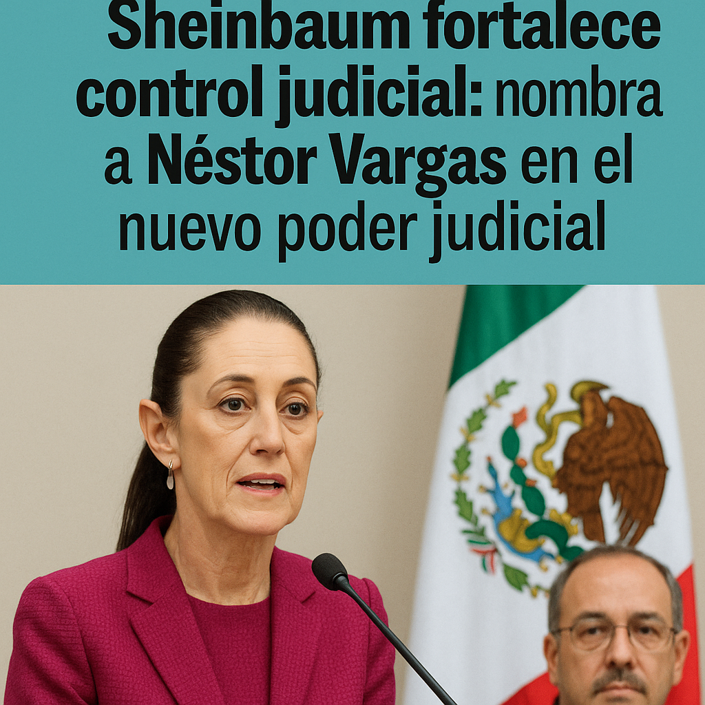 Sheinbaum fortalece control judicial: nombra a Néstor Vargas en el nuevo poder judicial Sheinbaum fortalece control judicial: nombra a Néstor Vargas en el nuevo poder judicial