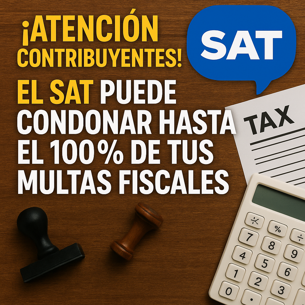 ¡Atención Contribuyentes! El SAT Puede Condonar Hasta el 100% de tus Multas Fiscales ¡Atención Contribuyentes! El SAT Puede Condonar Hasta el 100% de tus Multas Fiscales