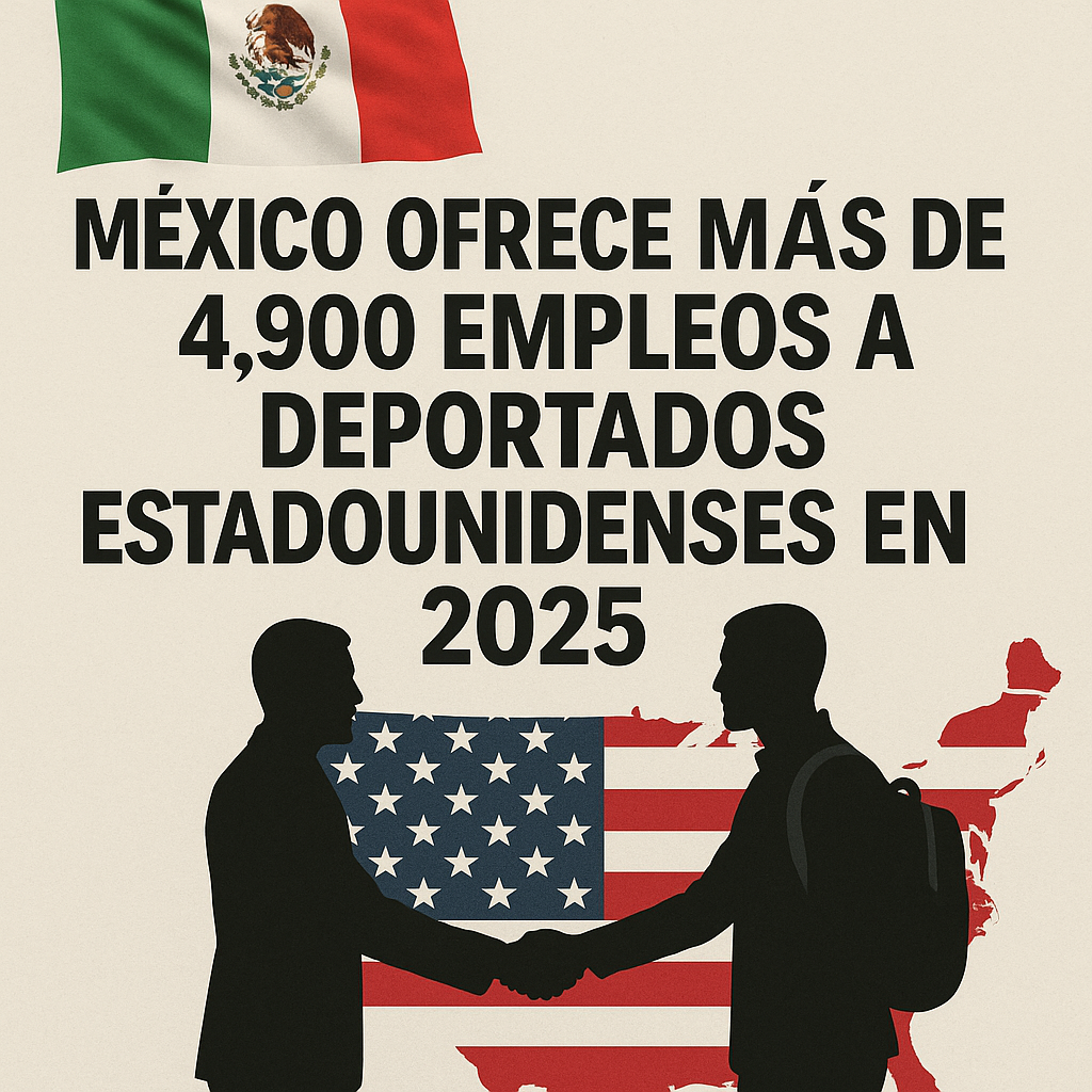 México ofrece más de 4,900 empleos a deportados estadounidenses en 2025 México ofrece más de 4,900 empleos a deportados estadounidenses en 2025