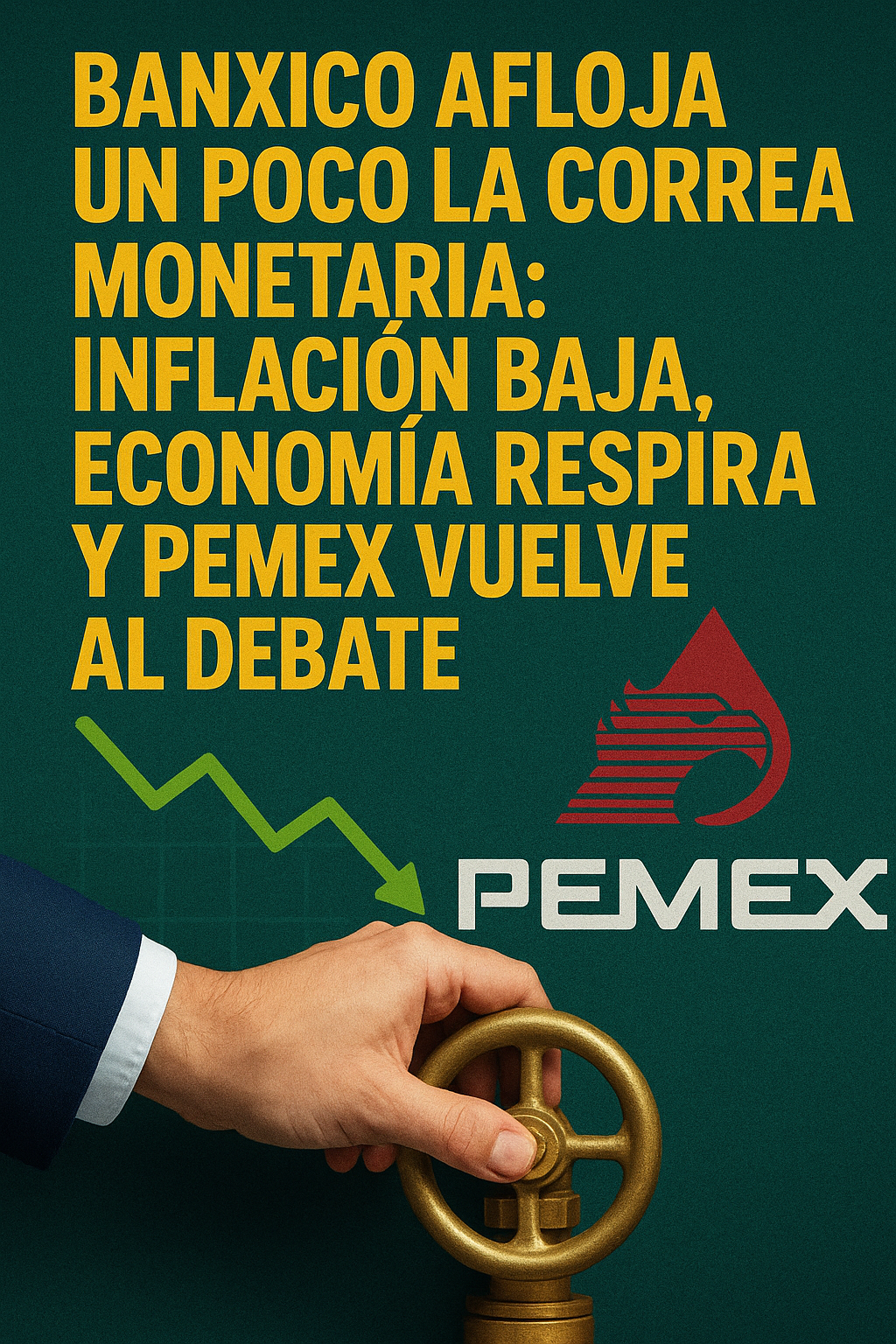 Banxico afloja un poco la correa monetaria: inflación baja, economía respira y Pemex vuelve al debate Banxico afloja un poco la correa monetaria: inflación baja, economía respira y Pemex vuelve al debate