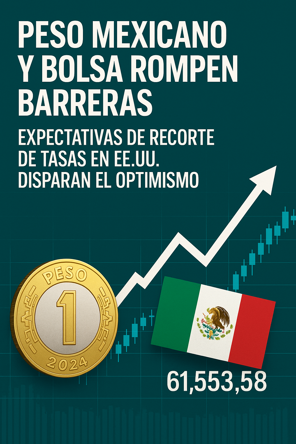 Peso mexicano y Bolsa rompen barreras: expectativas de recorte de tasas en EE.UU. disparan el optimismo Peso mexicano y Bolsa rompen barreras: expectativas de recorte de tasas en EE.UU. disparan el optimismo