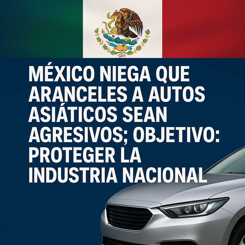 México niega que aranceles a autos asiáticos sean agresivos; destacan objetivo de proteger industria nacional México niega que aranceles a autos asiáticos sean agresivos; destacan objetivo de proteger industria nacional