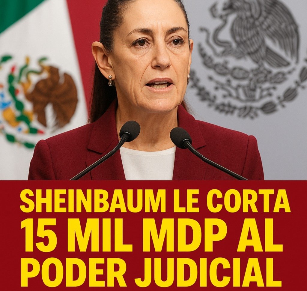 Sheinbaum le corta 15 mil mdp al Poder Judicial: pide recortes millonarios para 2026 Sheinbaum le corta 15 mil mdp al Poder Judicial: pide recortes millonarios para 2026