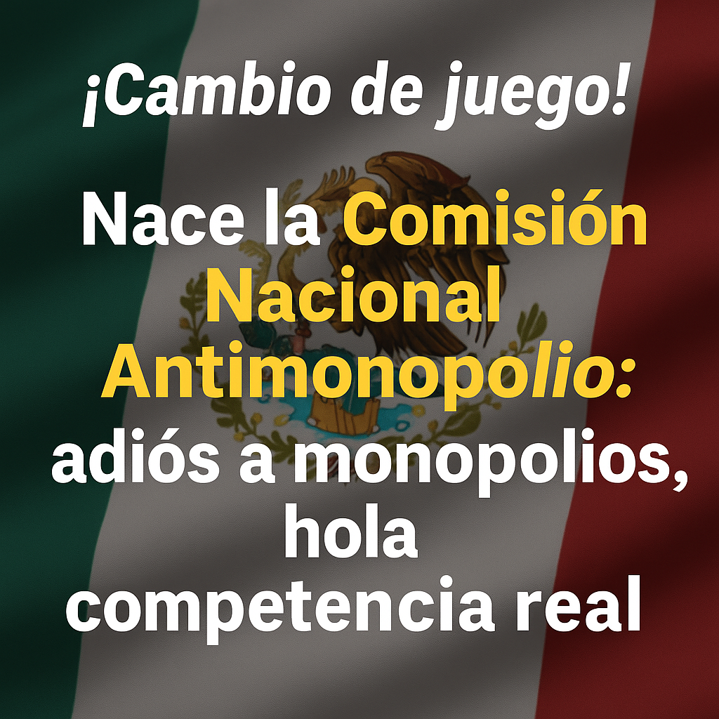 ¡Cambio de juego! Nace la Comisión Nacional Antimonopolio: adiós a monopolios, hola competencia real