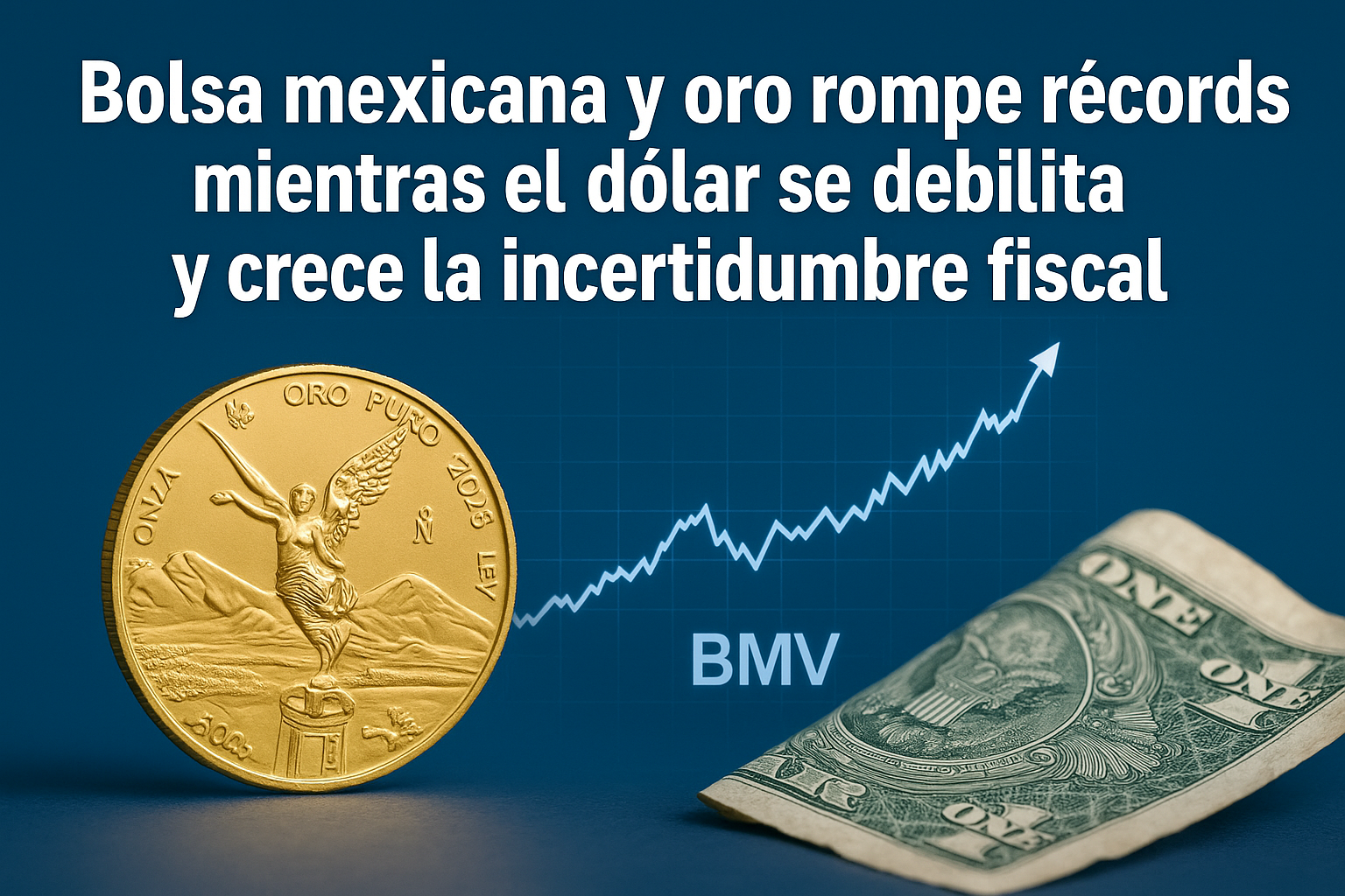 Bolsa mexicana y oro rompen récords mientras el dólar se debilita y crece la incertidumbre fiscal Bolsa mexicana y oro rompen récords mientras el dólar se debilita y crece la incertidumbre fiscal