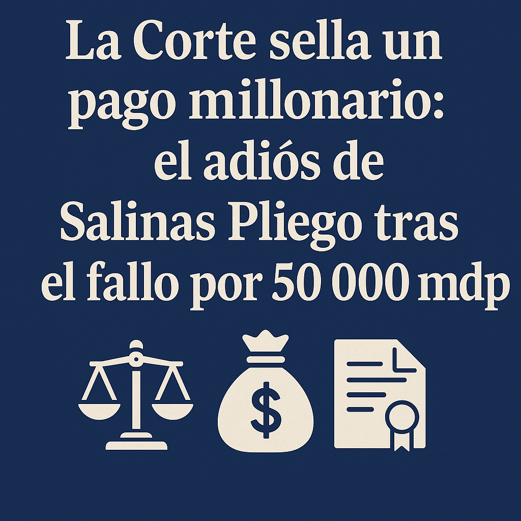 La Corte sella un pago millonario: el adiós de Salinas Pliego a aludir a 50 000 mdp