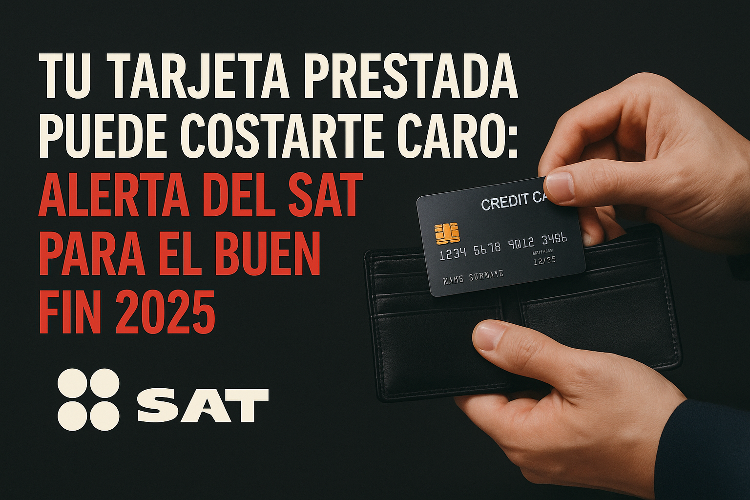Tu tarjeta prestada puede costarte caro: alerta del SAT para el Buen Fin 2025