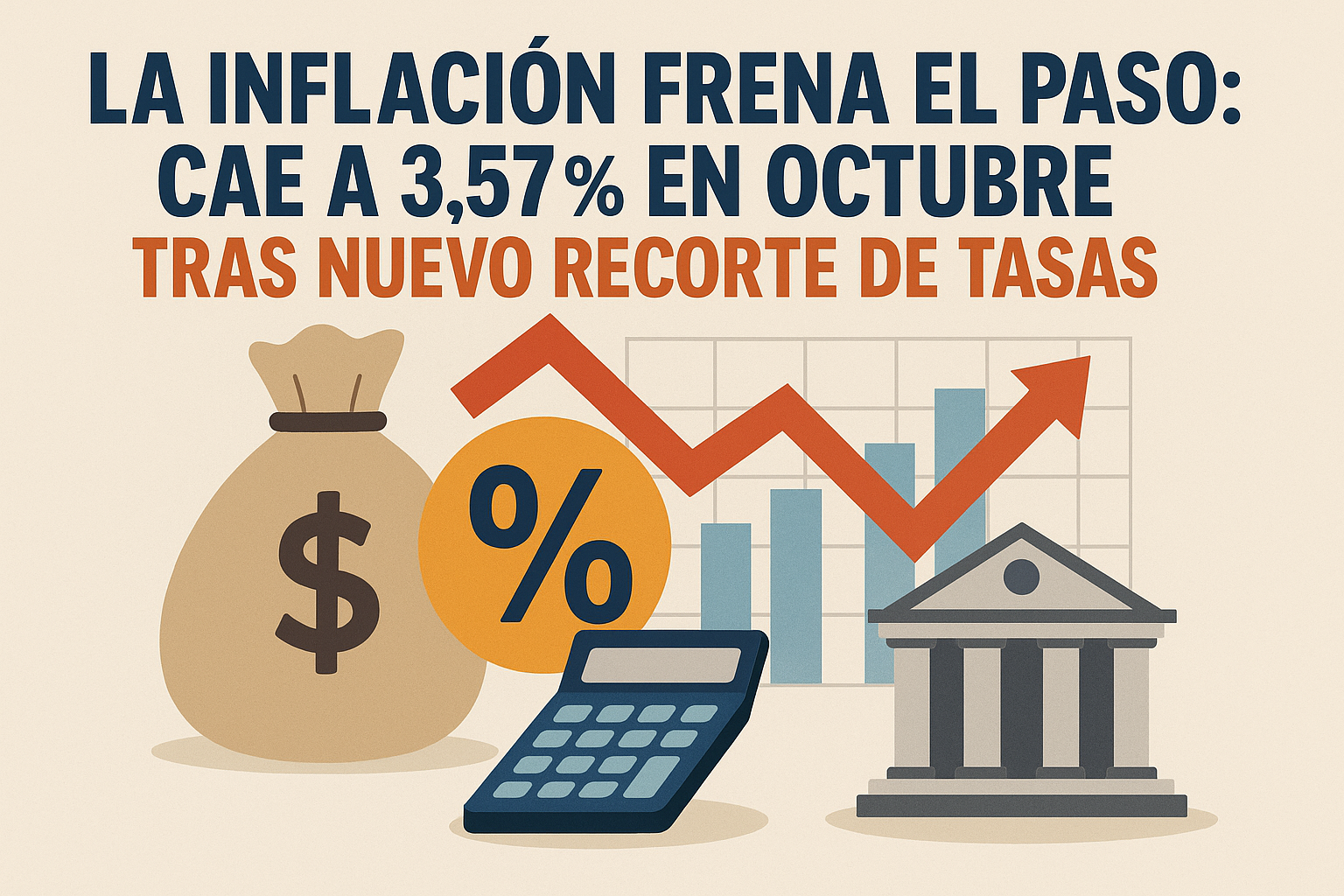 La inflación frena el paso: cae a 3.57 % en octubre tras nuevo recorte de tasas