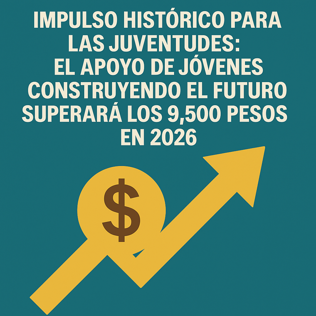 Impulso histórico para las juventudes: el apoyo de Jóvenes Construyendo el Futuro superará los 9,500 pesos en 2026