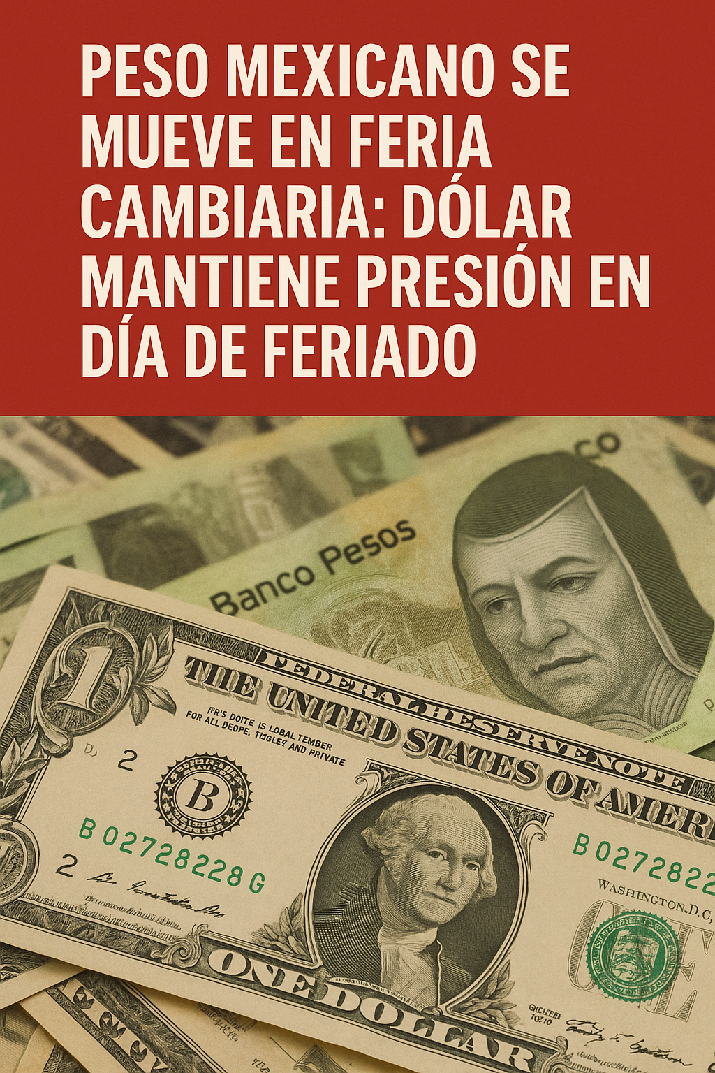 Peso Mexicano se Mueve en Feria Cambiaria: Dólar Mantiene Presión en Día de Feriado