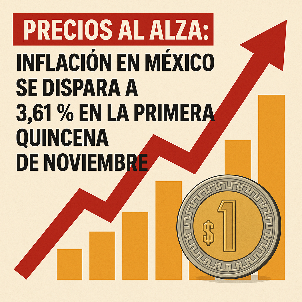 Precios al alza: inflación en México se dispara a 3.61 % en la primera quincena de noviembre