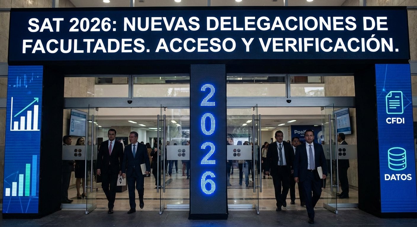 SAT arranca 2026 con nuevas delegaciones de facultades: más acceso a información y verificación de CFDI