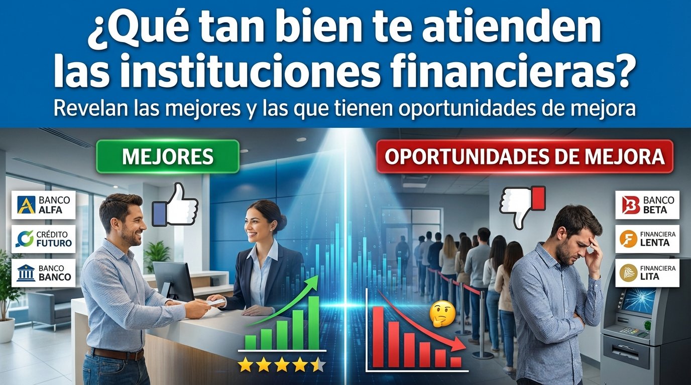 ¿Qué tan bien te atienden las instituciones financieras? Revelan las mejores y las que tienen oportunidades de mejora
