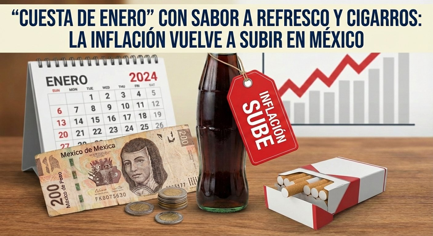 “Cuesta de enero” con sabor a refresco y cigarros: la inflación vuelve a subir en México
