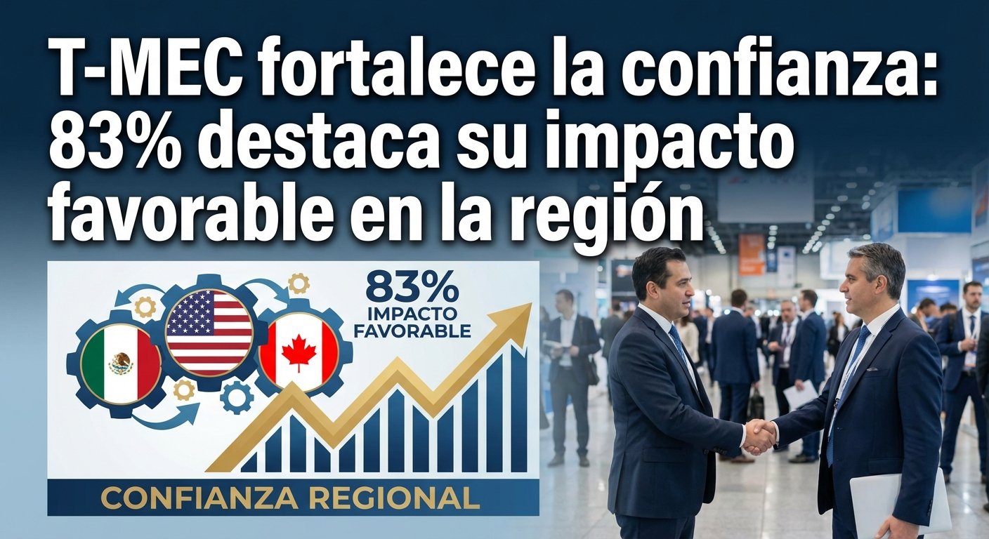 T-MEC fortalece la confianza: 83% destaca su impacto favorable en la región