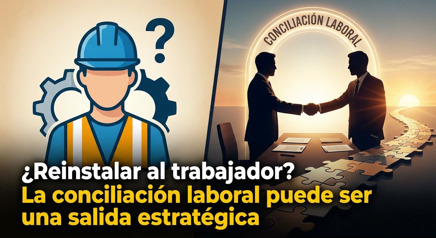 ¿Reinstalar al trabajador? La conciliación laboral puede ser una salida estratégica