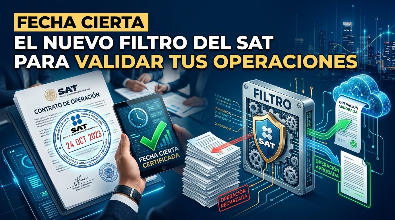 Fecha cierta: el nuevo filtro del SAT para validar tus operaciones Fecha cierta: el nuevo filtro del SAT para validar tus operaciones