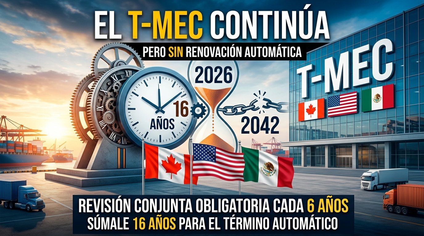 El T-MEC continúa, pero sin renovación automática por otros 16 años El T-MEC continúa, pero sin renovación automática por otros 16 años