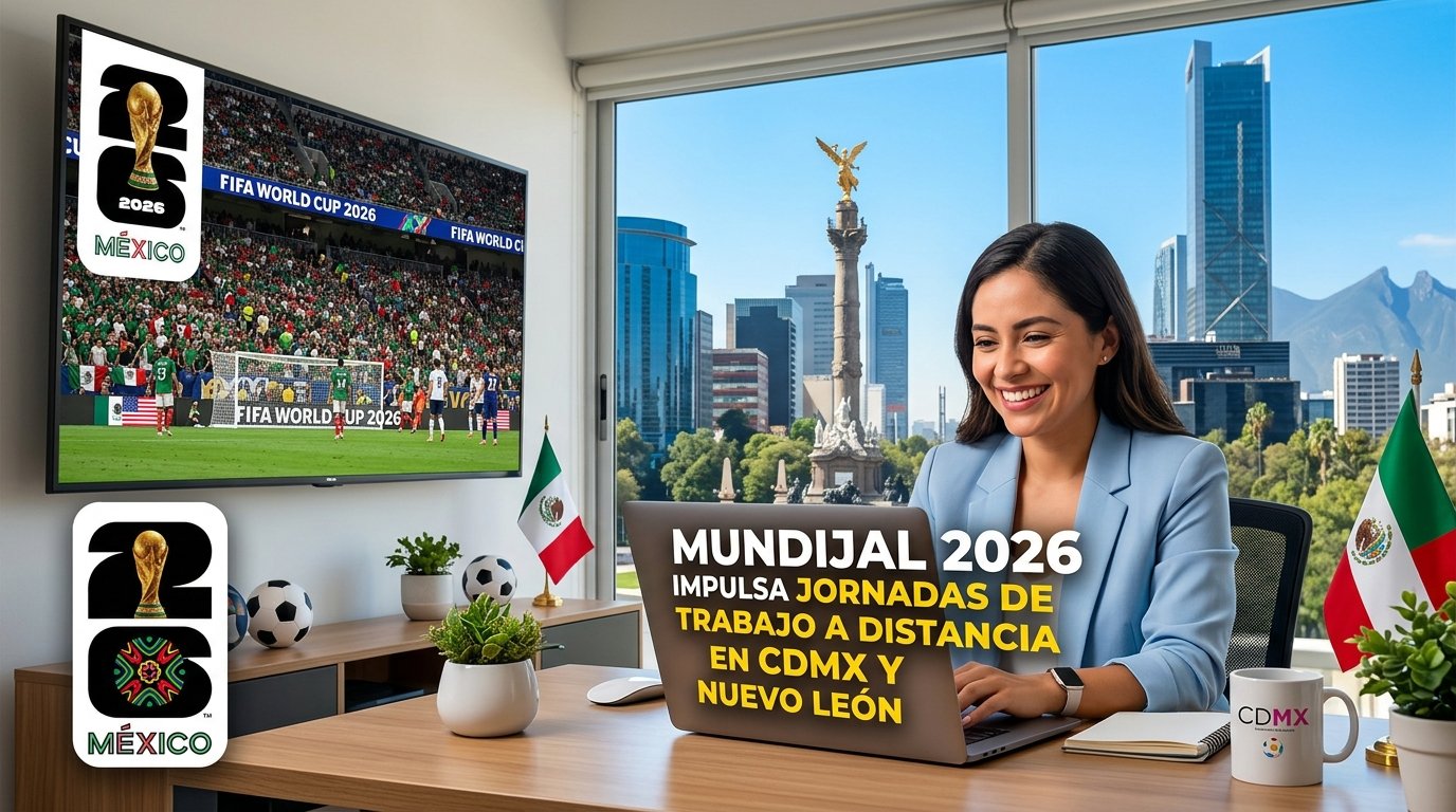 Mundial 2026 impulsa jornadas de trabajo a distancia en CDMX y Nuevo León