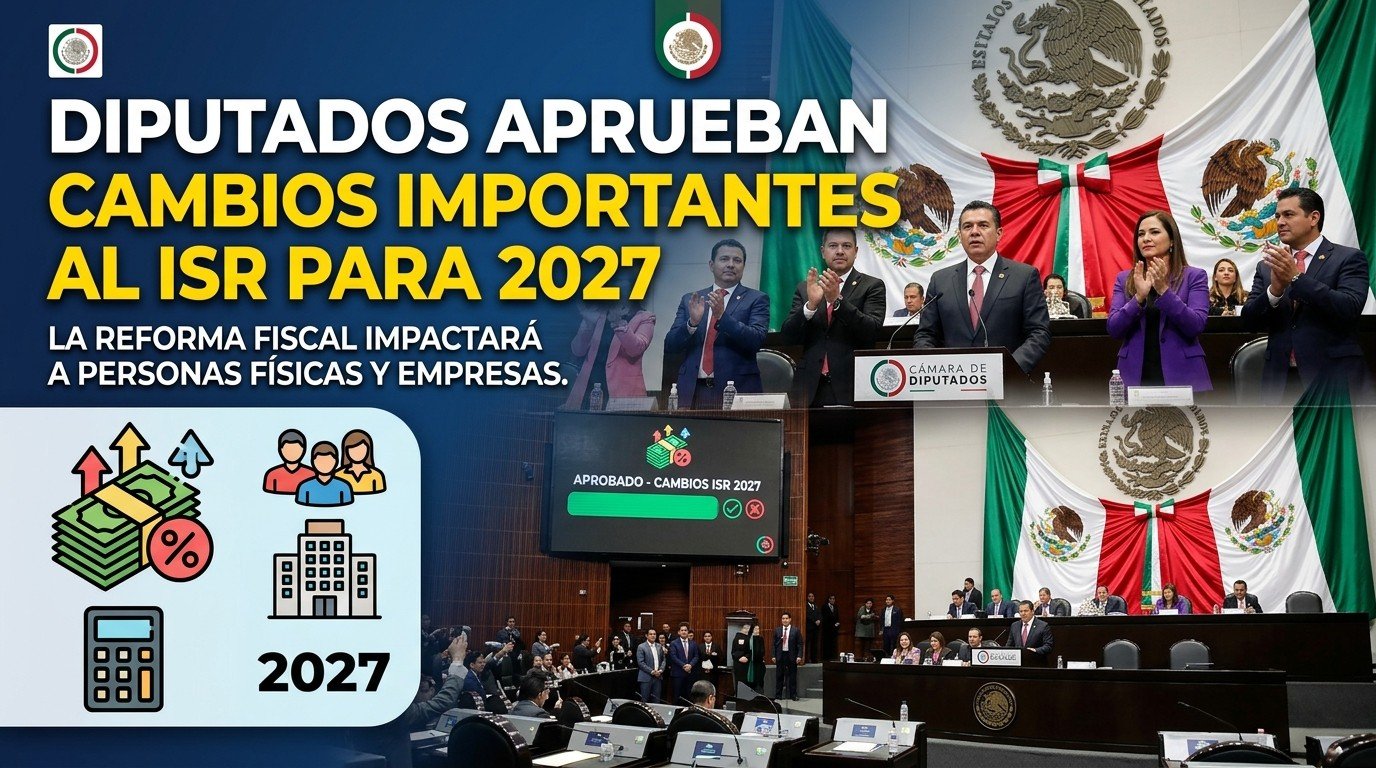 Diputados aprueban cambios importantes al ISR para 2027
