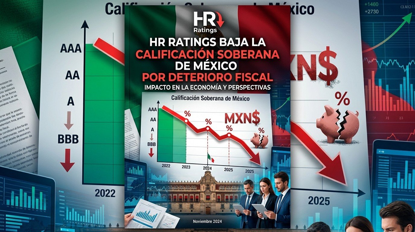 HR Ratings baja la calificación soberana de México por deterioro fiscal