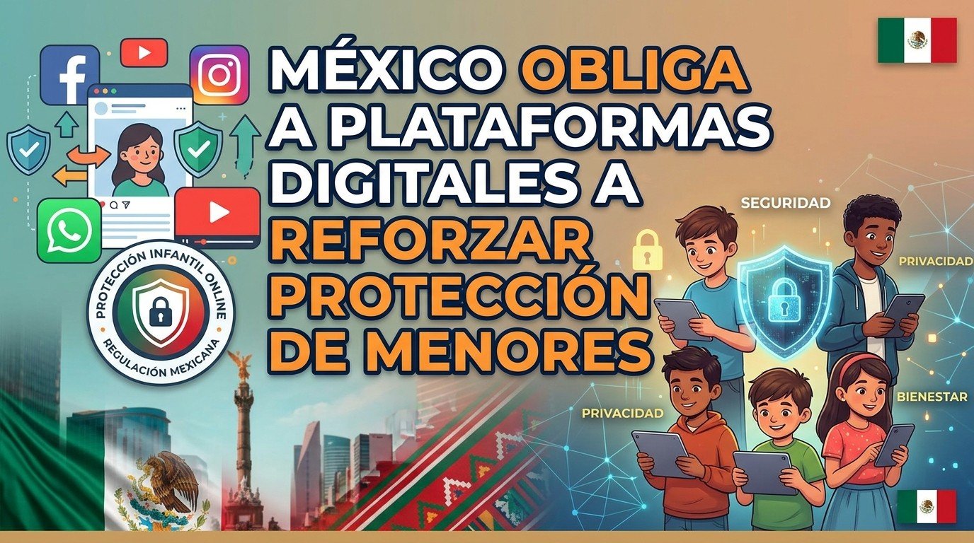 México obliga a plataformas digitales a reforzar protección de menores